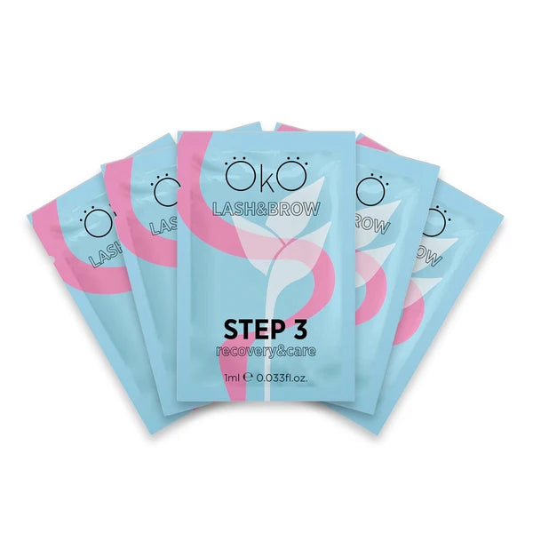 Step 3 para lifting e brow lamination OKO Lash&Brow, CARE & RECOVERY, 5 saquetas