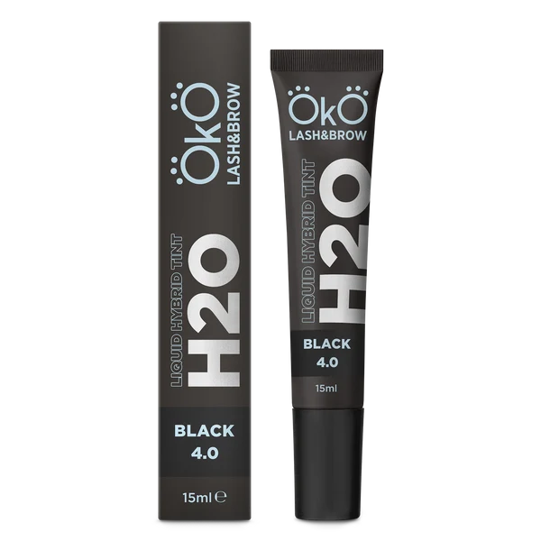 Tinta líquida para sobrancelhas e pestanas OKO Lash&Brow H20, Preto 4.0, 15 ml