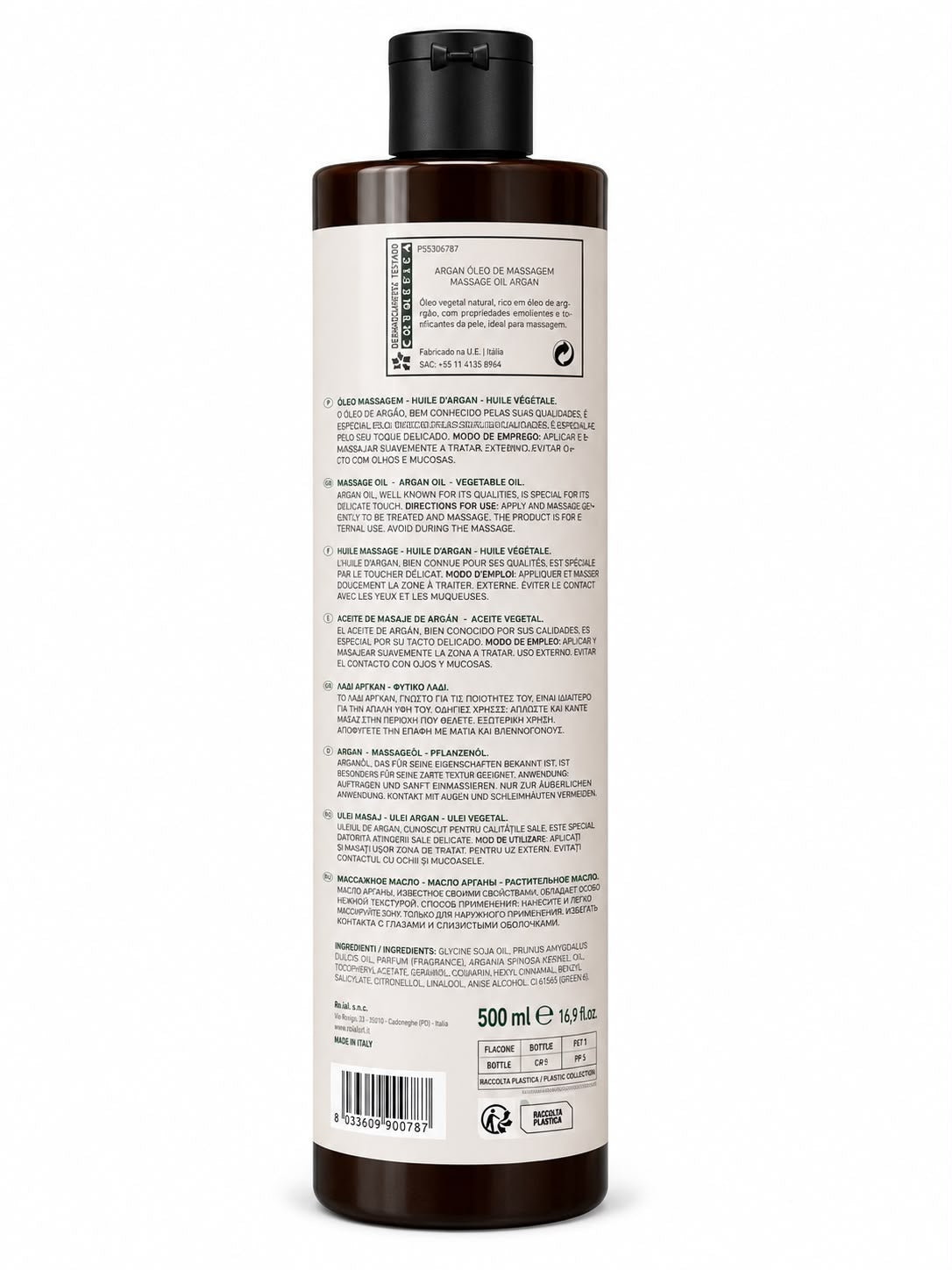 Óleo de massagem - Argão - 500 ml