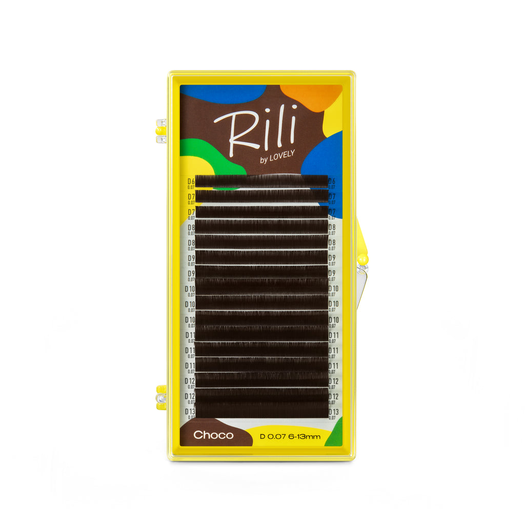 Extensões de Pestanas RILI Choco – 16 Linhas – MIX