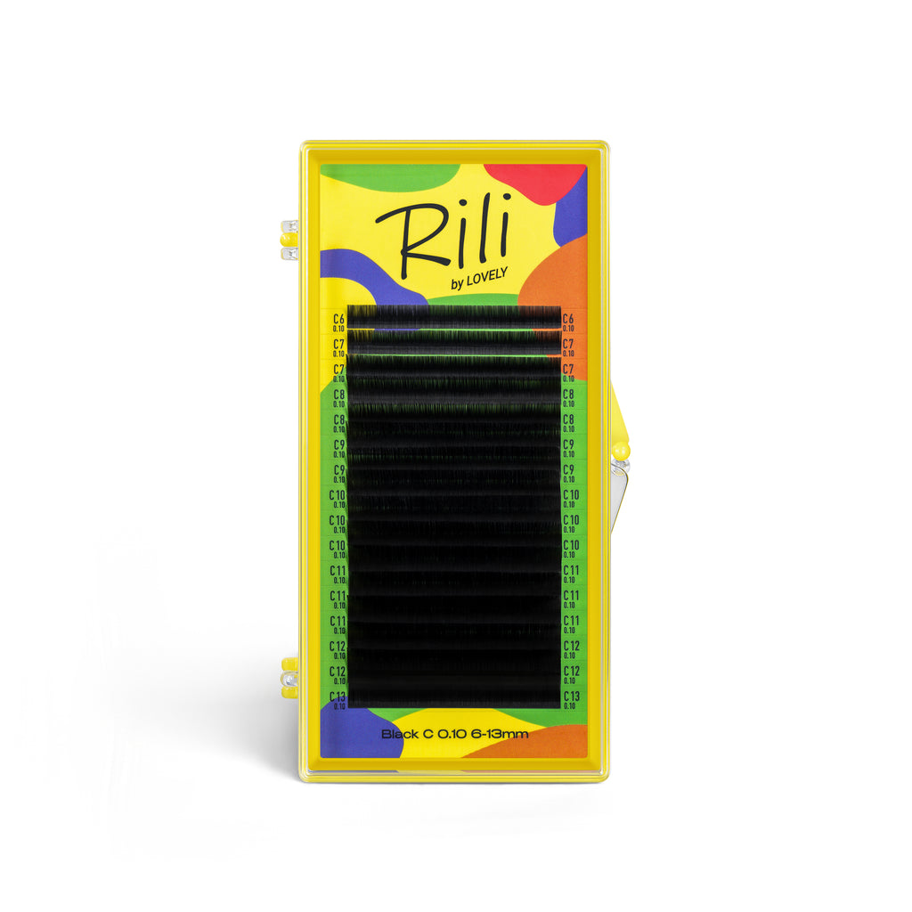 Extensões de Pestanas RILI Black – 16 Linhas – MIX