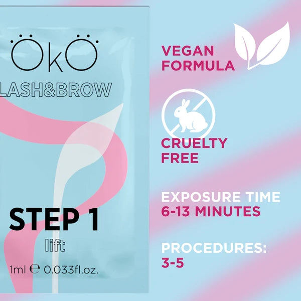Step 1 para Lifting e brow lamination OKO Lash&Brow STEP 1 LIFT, 5 saquetas