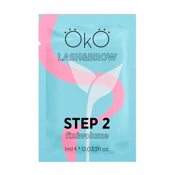 Step 2 para Lifting e brow lamination OKO Lash&Brow STEP 2 FIX & VOLUME, 5 saquetas