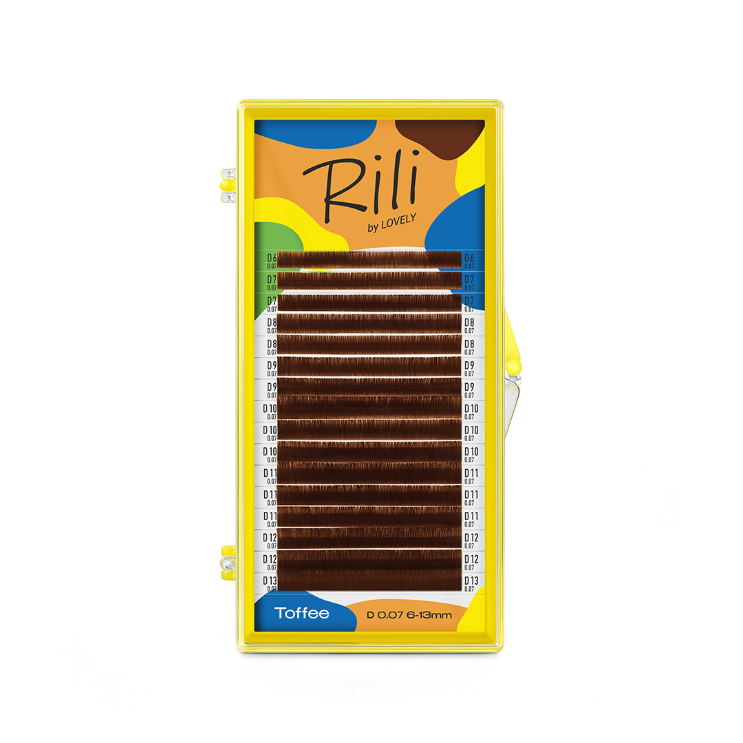 Extensões de Pestanas RILI Toffee – 16 Linhas – MIX